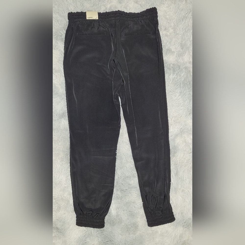 Express Black, Silky 2pc Lightweight Jogger Set w/Jacket & Pants, Size S - Picture 6 of 9